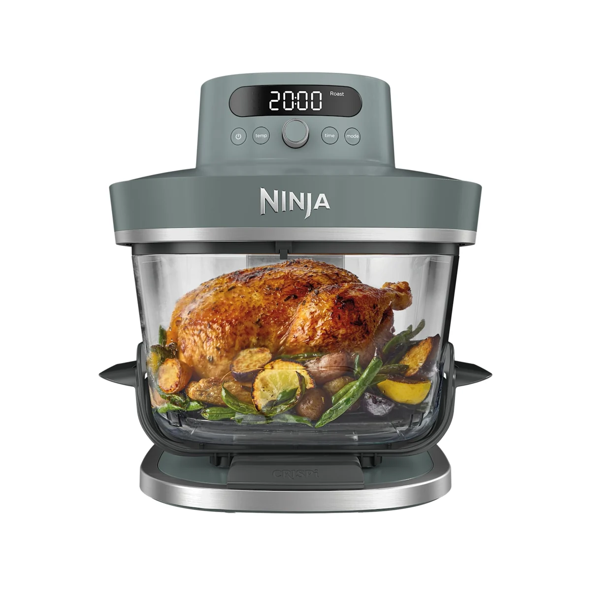 Ninja CRISPi PRO 7-in-1 XL Glass Air Fryer, Ash Grey — view 1